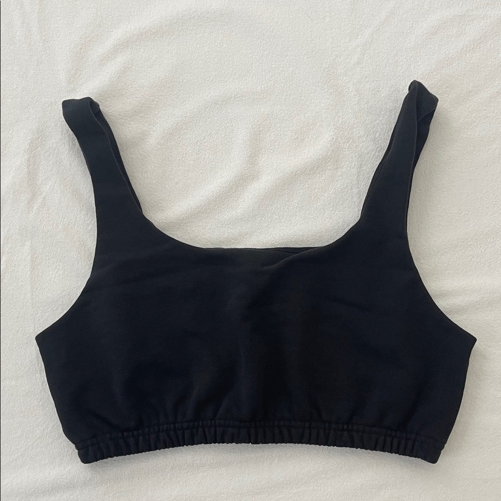 OAK + FORT Refined Black Crop Top